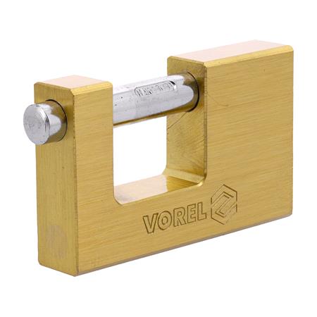 RECTANGULAR BRASS PADLOCK 90MM