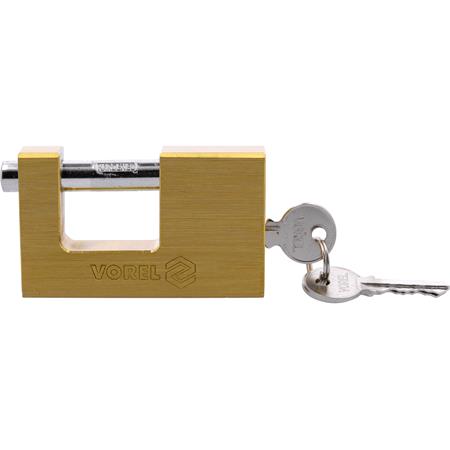 RECTANGULAR BRASS PADLOCK 90MM