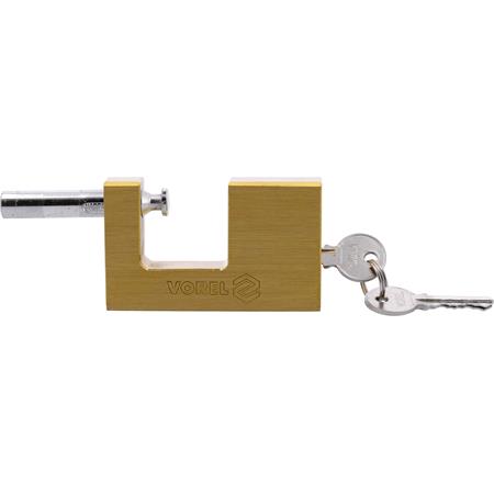 RECTANGULAR BRASS PADLOCK 90MM