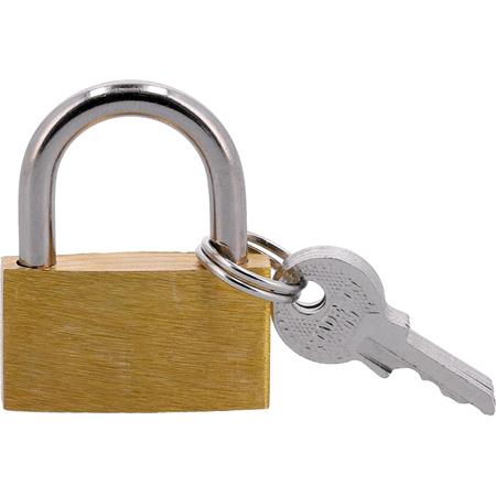 PLATED BRASS PADLOCK  30MM