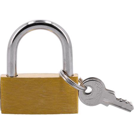 PLATED BRASS PADLOCK  35MM