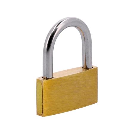 PLATED BRASS PADLOCK  35MM
