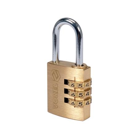 PADLOCK WITH 3 RING COMBINATION LOCK.