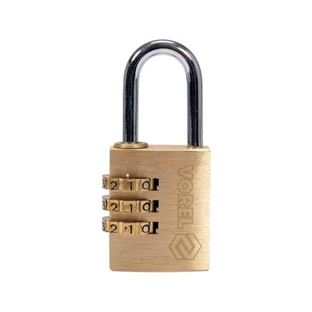 PADLOCK WITH 3 RING COMBINATION LOCK.