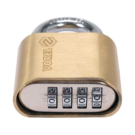 PADLOCK WITH 4 RING COMBINATION LOCK.