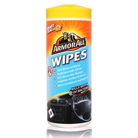 ArmorAll Anti Bacterial Car Wipes   Tub of 24