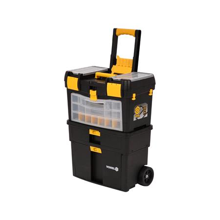 TROLLEY TOOL BOX W/ REMOVABLE ORGANIZER