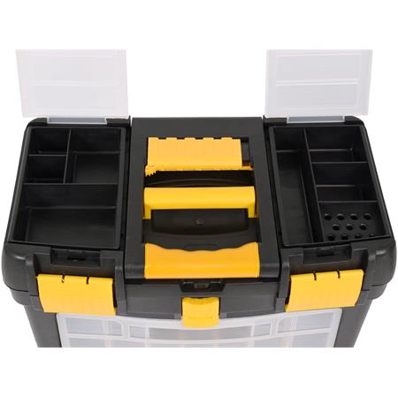 TROLLEY TOOL BOX W/ REMOVABLE ORGANIZER