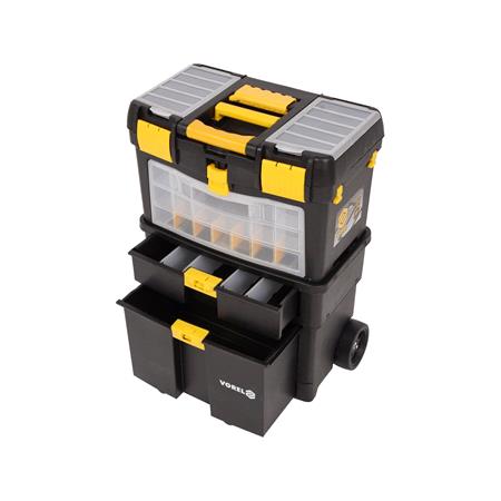 TROLLEY TOOL BOX W/ REMOVABLE ORGANIZER