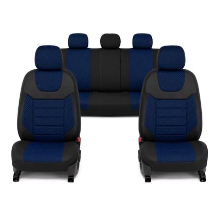 CAPRICE Style Seat Covers (Black/Blue) For Citroen C ZERO 2010 Onwards