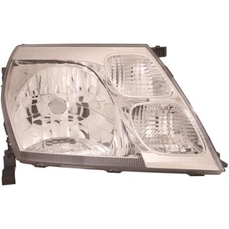 Right Headlamp (Halogen, Takes H4 Bulb, Manual or Electric Adjustment) for Toyota HIACE V Box 2007 on