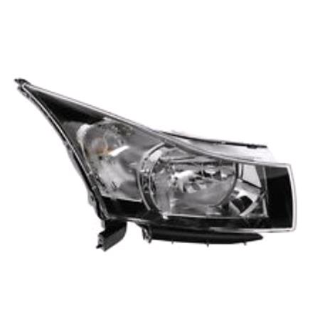 Right Headlamp (Halogen, Takes H4 Bulb, Electric Adjustment, Supplied With Motor) for Chevrolet CRUZE 2009 on