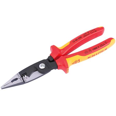 Knipex 80803 Fully Insulated 200mm Electricians universal Installation Pliers