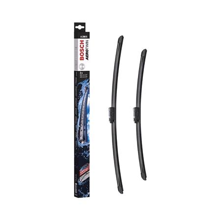 BOSCH A558S Aerotwin Flat Wiper Blade Front Set (700 / 400mm   Slim Top Arm Connection) for Peugeot 3008, 2009 2016