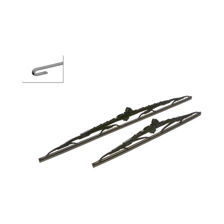 BOSCH 601D Superplus Wiper Blade Front Set (575 / 400mm   Hook Type Arm Connection) for Lada GRANTA Estate, 2018 Onwards
