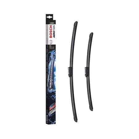 BOSCH A980S Aerotwin Flat Wiper Blade Front Set (600 / 475mm   Top Lock Arm Connection) for Volkswagen GOLF VI Estate, 2009 2013