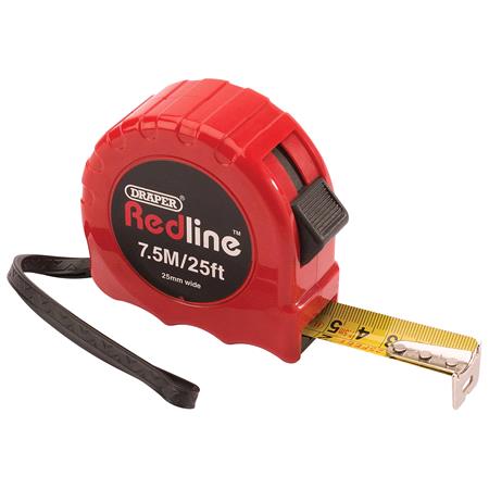 Draper Redline 82681 Metric Imperial Measuring Tape (7.5M 25ft)