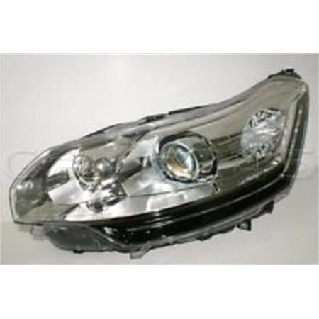 Left Headlamp (Halogen, With LED DRL, Takes H7 / H1 / H7 Bulbs, Supplied With Motor & Bulbs, Original Equipment) for Citroen C5 2011 on