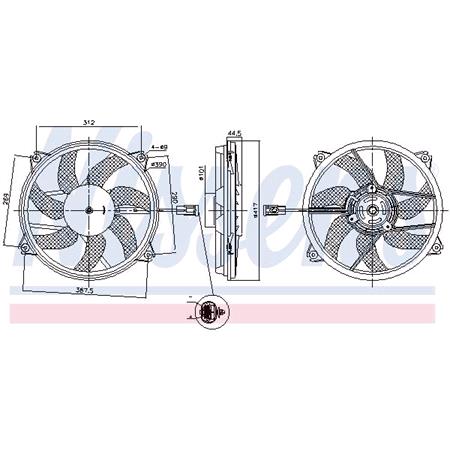 (Nissens) Citroen C4 Picasso 06  Cooling Fan