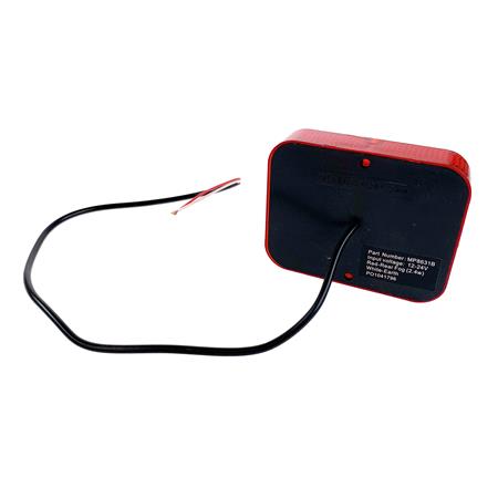 LAMP   10 30V VARIVOLT RED LED FOG & 500mm CABLE DP