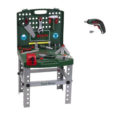 Bosch Kids Tool Shop with Foldable Workbench & Power Tools!