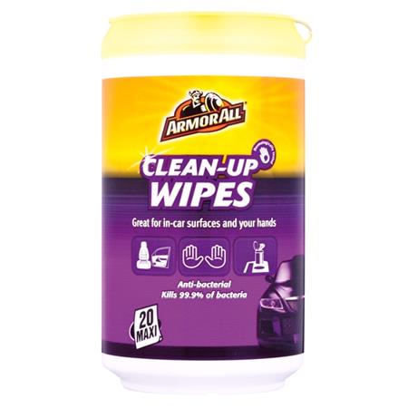ArmorAll Anti Bacterial Clean up Wipes   Pack of 20