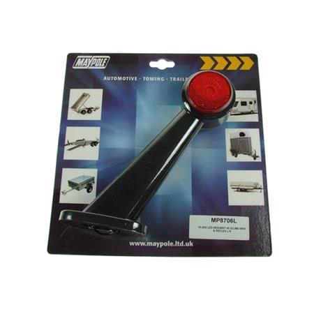 Maypole 10 30V LED Left Hand Red/White 45 Outline Marker and Reflector