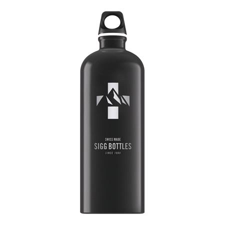 SIGG Mountain Aluminium Water Bottle   Black   1L