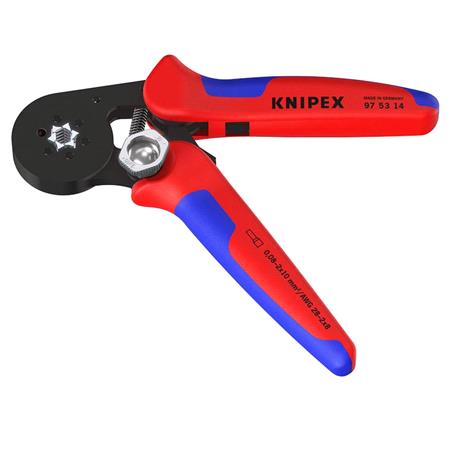 KNIPEX Self  Adjusting Crimping Pliers, 2 x 10 mm², 180mm