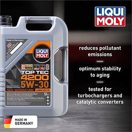 Liqui Moly 5W 30 C3 Top Tec 4200 Longlife III Engine Oil   5 Litres