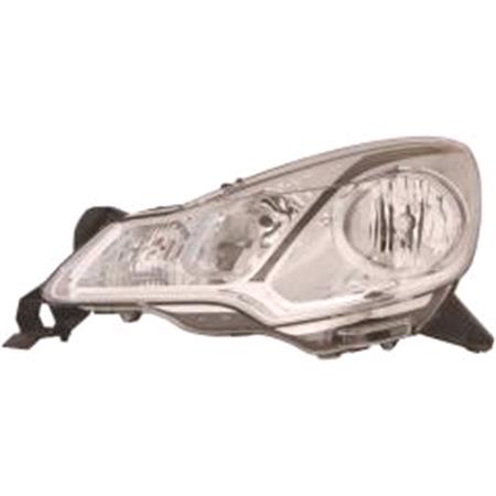 Left Headlamp (Halogen, Takes H7 / H1 Bulbs, Supplied With Motor) for Citroen DS3 2010 on