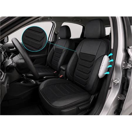 CARBON Style Seat Covers (Black) For Citroen C ZERO 2010 Onwards