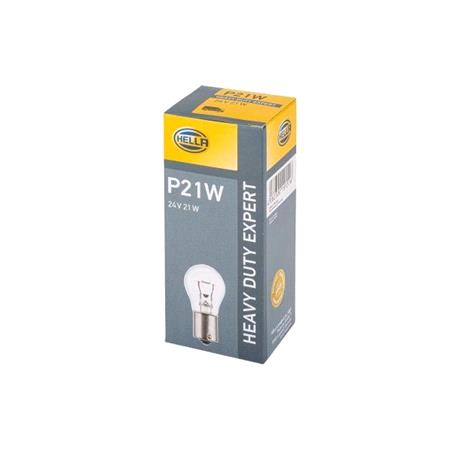 Hella 24V P21W BA15s Truck Bulb   Single