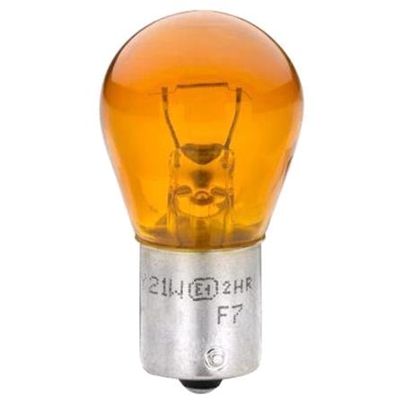 Hella 12V PY21W BAU15s Amber Bulb   Single   8GA006841 121