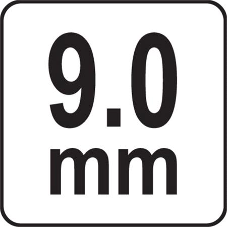 HEX KEY BALL END, LONG 9,0 MM