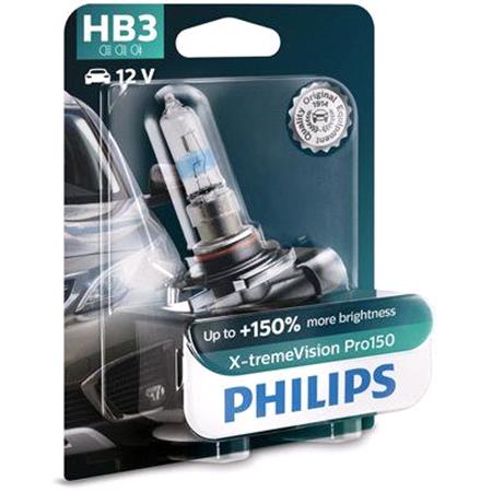 Philips X tremeVision 12V HB3 60W P20d +150% Brighter Bulb   Single