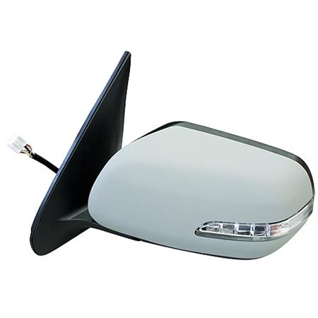 Left Wing Mirror (electric, heated, indicator, power folding, primed cover) for Suzuki GRAND VITARA 2010 2014