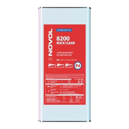 Novol N Range Rock Clear 8200, 2:1 VHS Clearcoat, 5 Litre; Requires 2.5L Hardener 90 800 