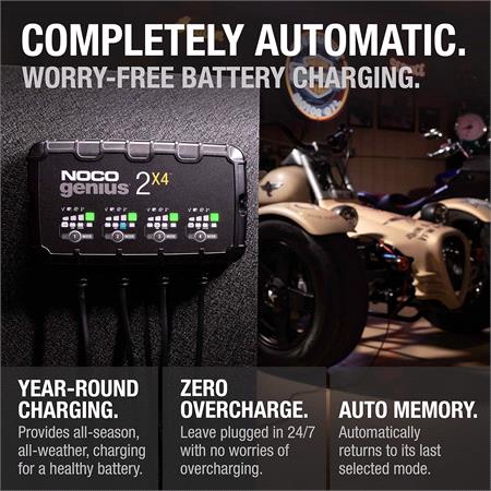 NOCO GENIUS2X4 8A 4 Bank Battery Charger