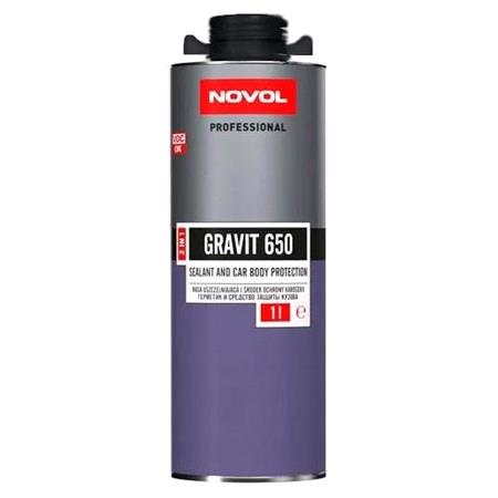 Novol Gravit 650   2 in 1 Sealant & Antigravel, Black, 1 Litre