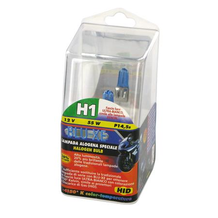 12V Blu Xe halogen lamp   H1   55W   P14,5s   1 pcs    Box