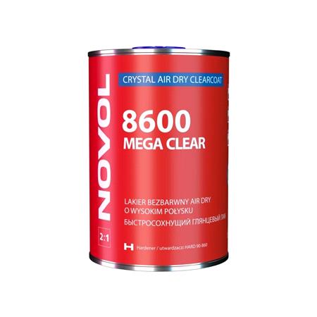 Novol N Range Mega Clear 8600, 2:1 Crystal Air Drying HS Clearcoat, 1 Litre; Requires 500ml Hardener 90 860