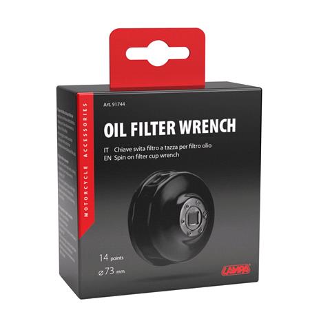 Spin on oil filter cup wrench Ø 73 mm with 14 sides