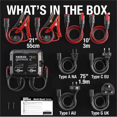 NOCO GENIUS2X2 4A 2 Bank Battery Charger
