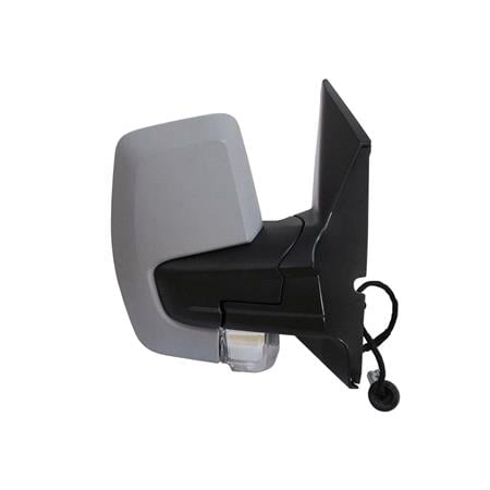 Right Wing Mirror (manual, primed cover, indicator) for Ford TRANSIT CUSTOM Box 2012 2018