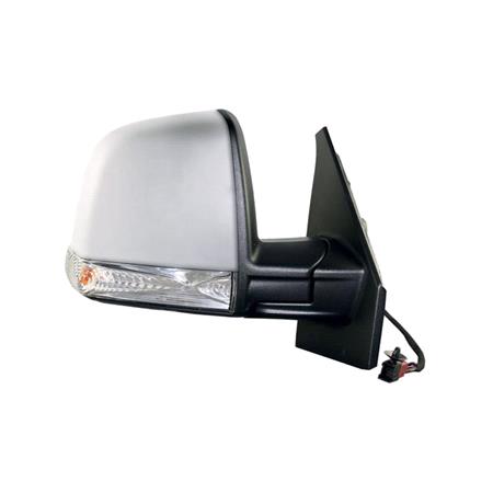 Right Wing Mirror (electric, heated, primed cover, indicator, single glass) for FIAT DOBLO, 2010 Onwards