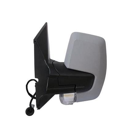 Left Wing Mirror (electric, heated, indicator, power folding, primed cover) for Ford TRANSIT CUSTOM Kombi 2012 2018