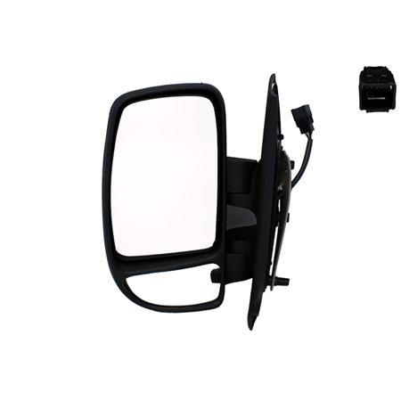 Left Wing Mirror (Electric, heated, temp. sensor) for Vauxhall MOVANO Combi, 2003 2010