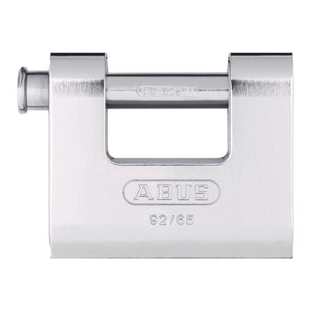 ABUS Brass Shutter Lock with Steel Coating and Hardened Steel Shackle   65mm