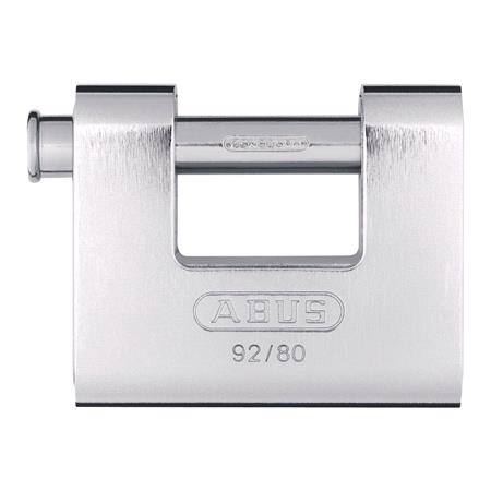 ABUS Brass Shutter Lock with Steel Coating and Hardened Steel Shackle   80mm